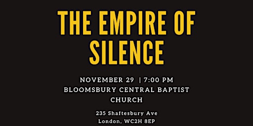 London Premiere of Thierry Michel's 2021 film The Empire of Silence