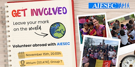 Image principale de Info event: Volunteer Abroad with AIESEC