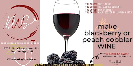 Make Black Berry or Peach Cobbler Wine (GALLON)