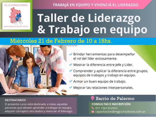 Taller de Liderazgo & Trabajo en equipo