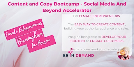 Content and Copy Bootcamp - Social Media and Beyond Accelerator primary image