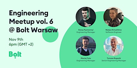 Bolt Engineering meetup vol. 6 @ Bolt Warsaw primary image