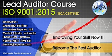 Imagem principal do evento Public Training Lead Auditor ISO 9001:2015 – IRCA CERTIFIED