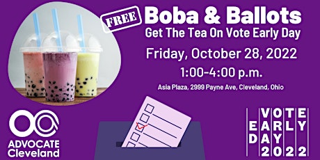 Imagen principal de Boba & Ballots:  Get The Tea On Vote Early Day