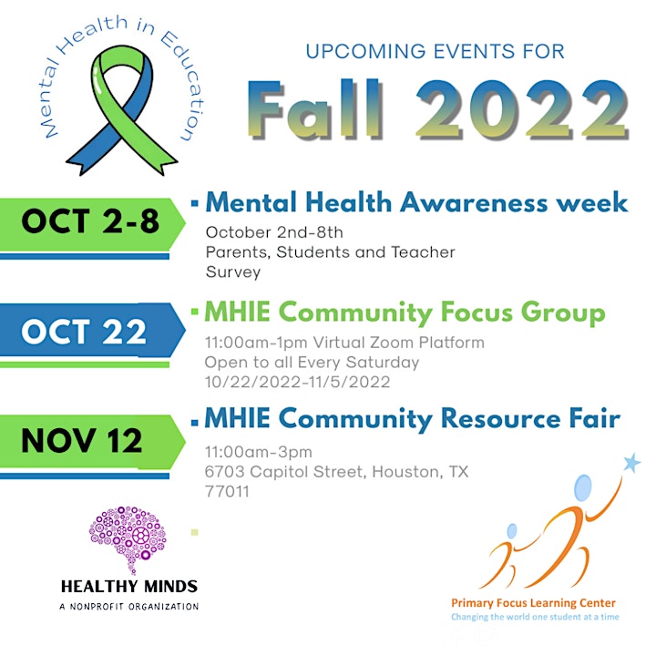 MHIE: Mental Health & Academic Growth- Virtual Focus Group/Webinar image