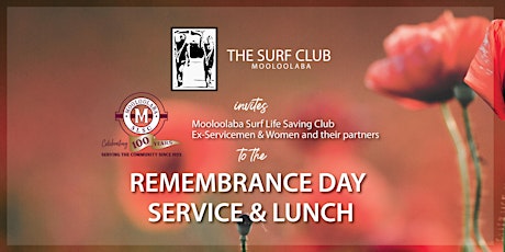 Primaire afbeelding van Remembrance Day Service & Lunch for Ex-Servicemen & Women
