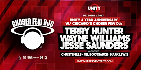 Unity 4 Year Anniversary /w Terry Hunter, Wayne Williams, Jesse Saunders primary image