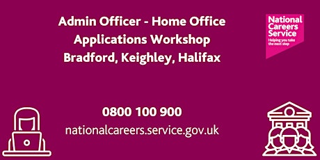 Admin Officer HMRC Recruitment Workshop-Bradford, Keighley & Halifax primary image