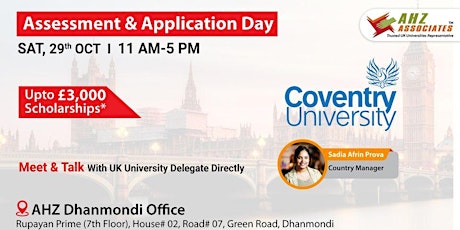 Coventry University Assessment & Application Day – AHZ Associates Dhanmondi