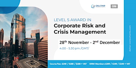 L5 Award in Corporate Risk and Crisis Management