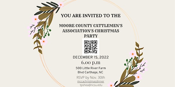 Moore County Cattlemen's Association Christmas Dinner
