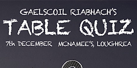 Cairde Gaelscoil Annual Table Quiz @ McNamee's primary image