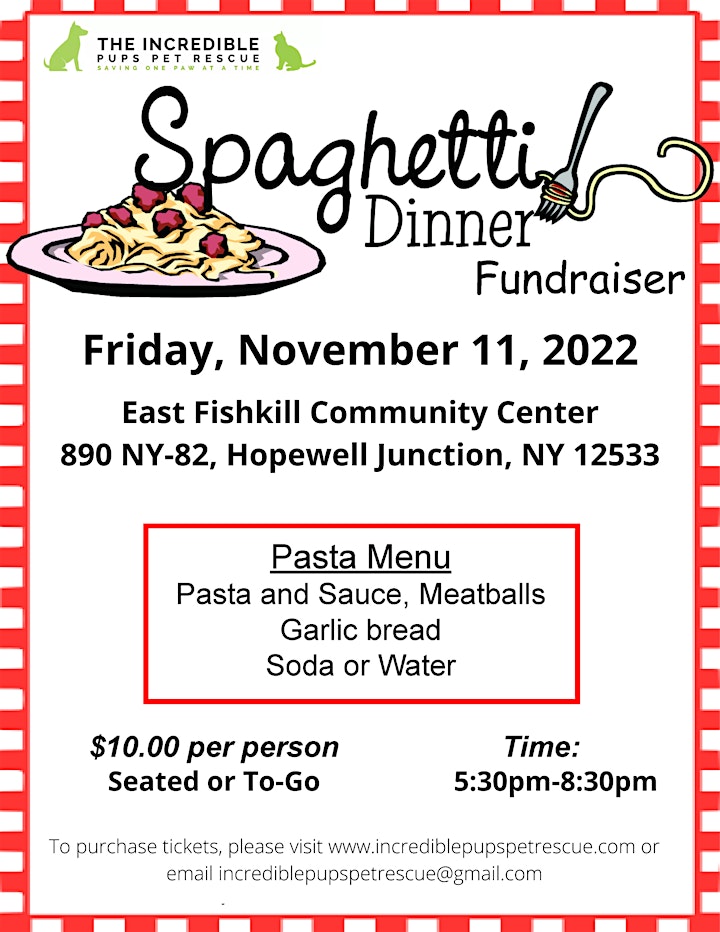 Spaghetti Dinner Fundraiser image