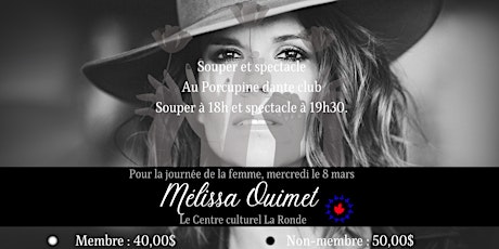Souper & spectacle-Mélissa Ouimet