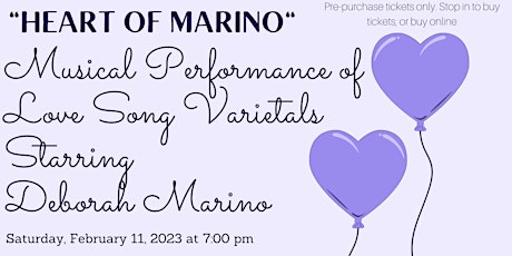 "Heart of Marino" Musical Performance Starring Deborah Marino