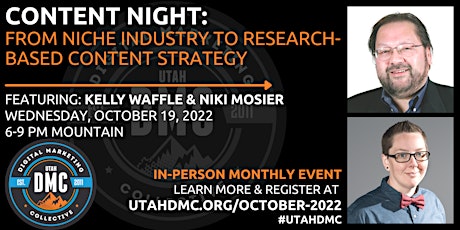 Utah DMC Presents: Content Night - October 19, 2022 primary image
