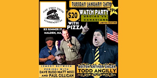 BOSTON BRUINS WATCH PARTY with Todd Angilly and Friends