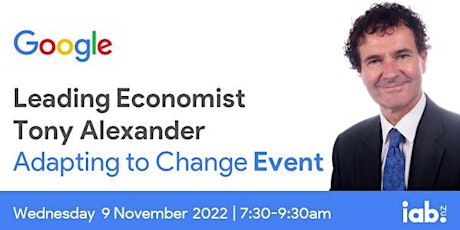 Primaire afbeelding van Leading Economist Tony Alexander: Adapting to Change | Event