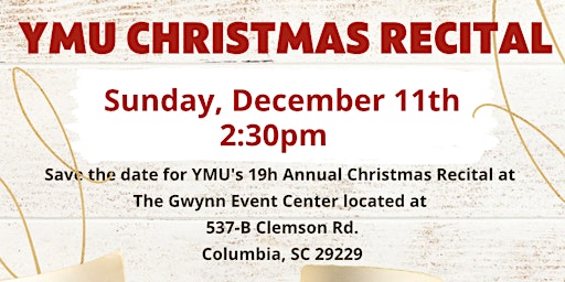 YMU's 19th Annual Christmas Recital
