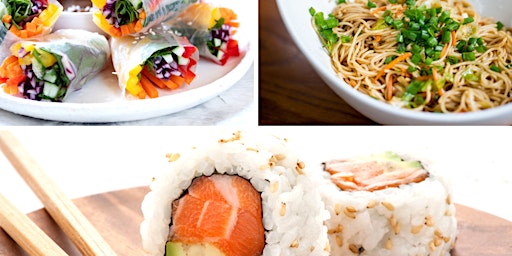 Immagine principale di Sushi, Noodles and More - Cooking Class by Cozymeal™ 