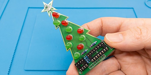 Workshop: Learn to solder a LED Christmas Tree decoration!
