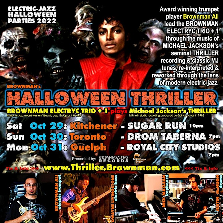 Halloween Thriller (Guelph) 2022 - MJ as electric-jazz, 7pm image