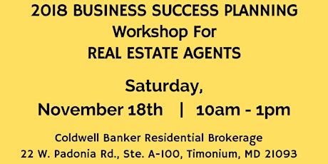 Business Success Planning Workshop - Saturday 11-18 primary image
