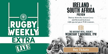 Image principale de The42 Rugby Weekly Extra Live: Ireland v South Africa preview night
