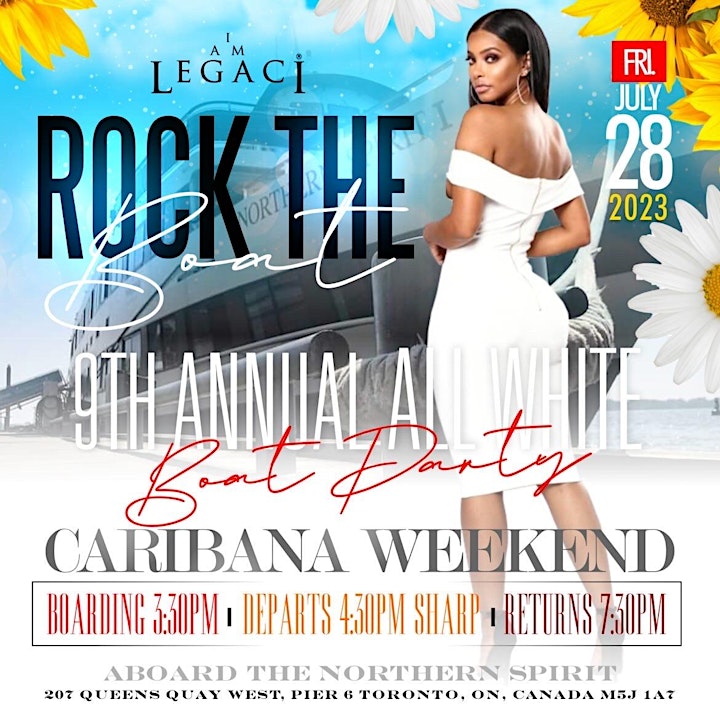 ROCK THE BOAT 9th ANNUAL ALL WHITE BOAT PARTY TORONTO • CARIBANA 2023 image
