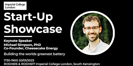 Imperial Start-Up Showcase Michael Simpson Co-Founder Cheesecake Energy Ltd