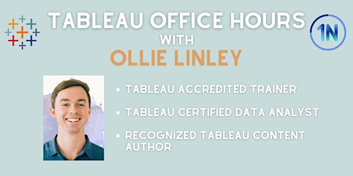 Imagen principal de Tableau Office Hours with Ollie Linley | Eastern Time
