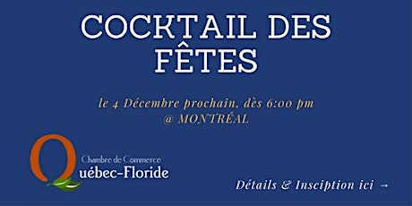 Cocktail des fêtes de la Chambre de commerce Québec Floride primary image