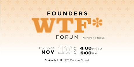 Founders WTF* Forum primary image
