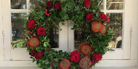 Flower Arranging and Wine Tasting - Christmas Wreath Workshop primary image