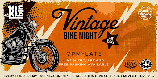Image principale de Vintage Bike Night @ 18bin