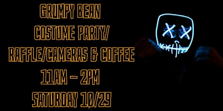 Grumpy Bean Halloween Cameras & Coffee Costume Party