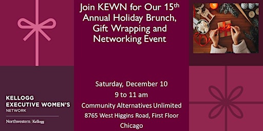 15th ANNUAL HOLIDAY GIFT WRAPPING AND NETWORKING BRUNCH