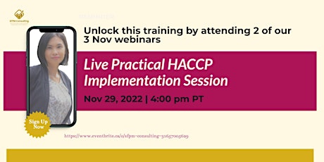 Live Practical HACCP Implementation Session
