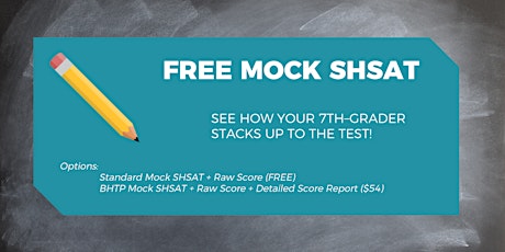 Free Mock SHSAT + Same Day Raw Score primary image