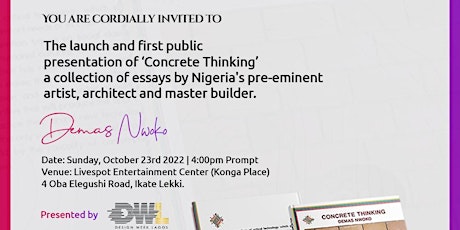 DEMAS NWOKO’S BOOK LAUNCH - DWL TALKS primary image