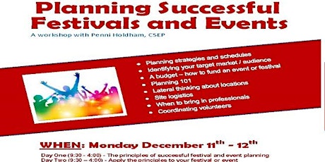 Planning Successful Festivals and Events primary image