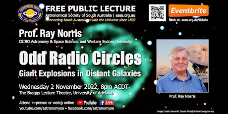 Image principale de Odd Radio Circles: Giant Explosions in Distant Galaxies by Prof. Ray Norris