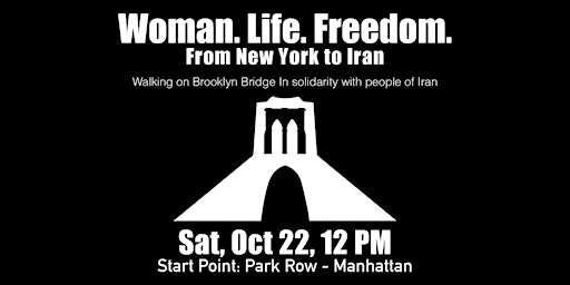 walking on Brooklyn Bridge in solidarity with people of Iran