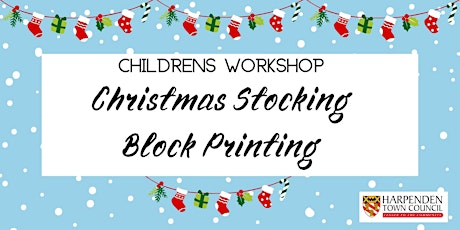 Imagen principal de Childrens Workshop Christmas Stocking Block Printing