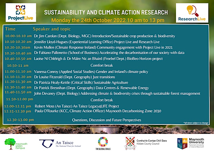 Sustainability & Climate Action Research . Part of MU Research Week 2022 image