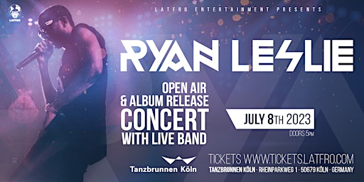 Hauptbild für Ryan Leslie Open Air & Album Release Concert Cologne - 08.07.23