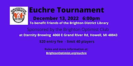 Charity Euchre to Benefit Friends-Brighton Library