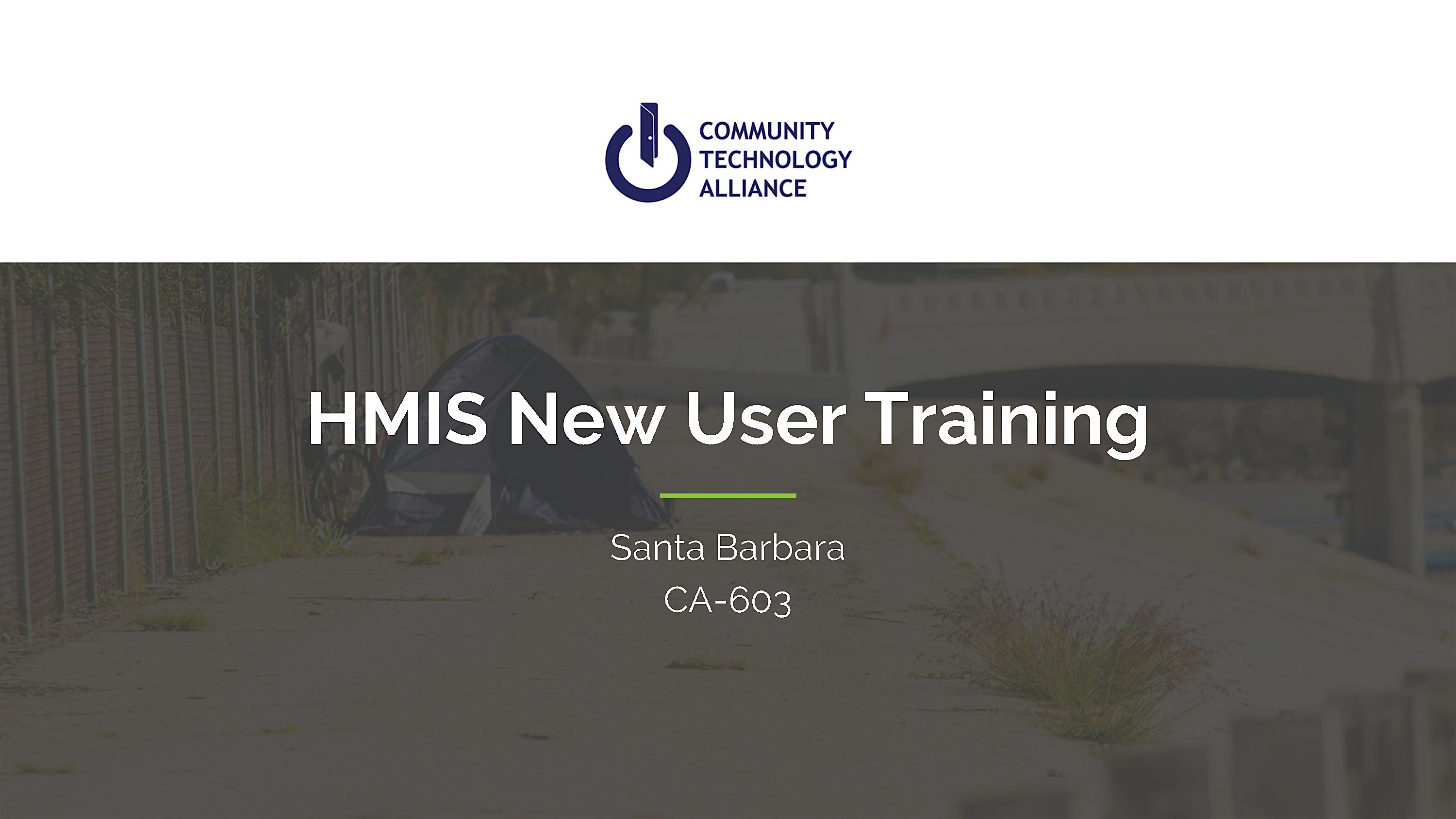 HMIS New User Training – January  11, 2023