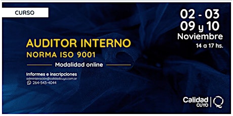 Imagen principal de AUDITOR INTERNO ISO 9001