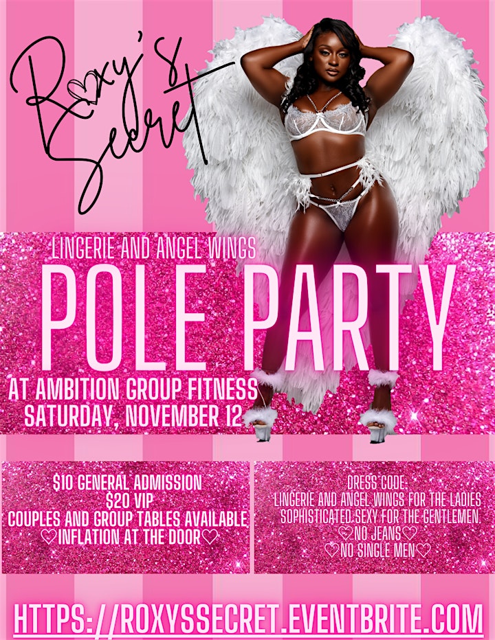 Lingerie and Angel Wings Pole Party image